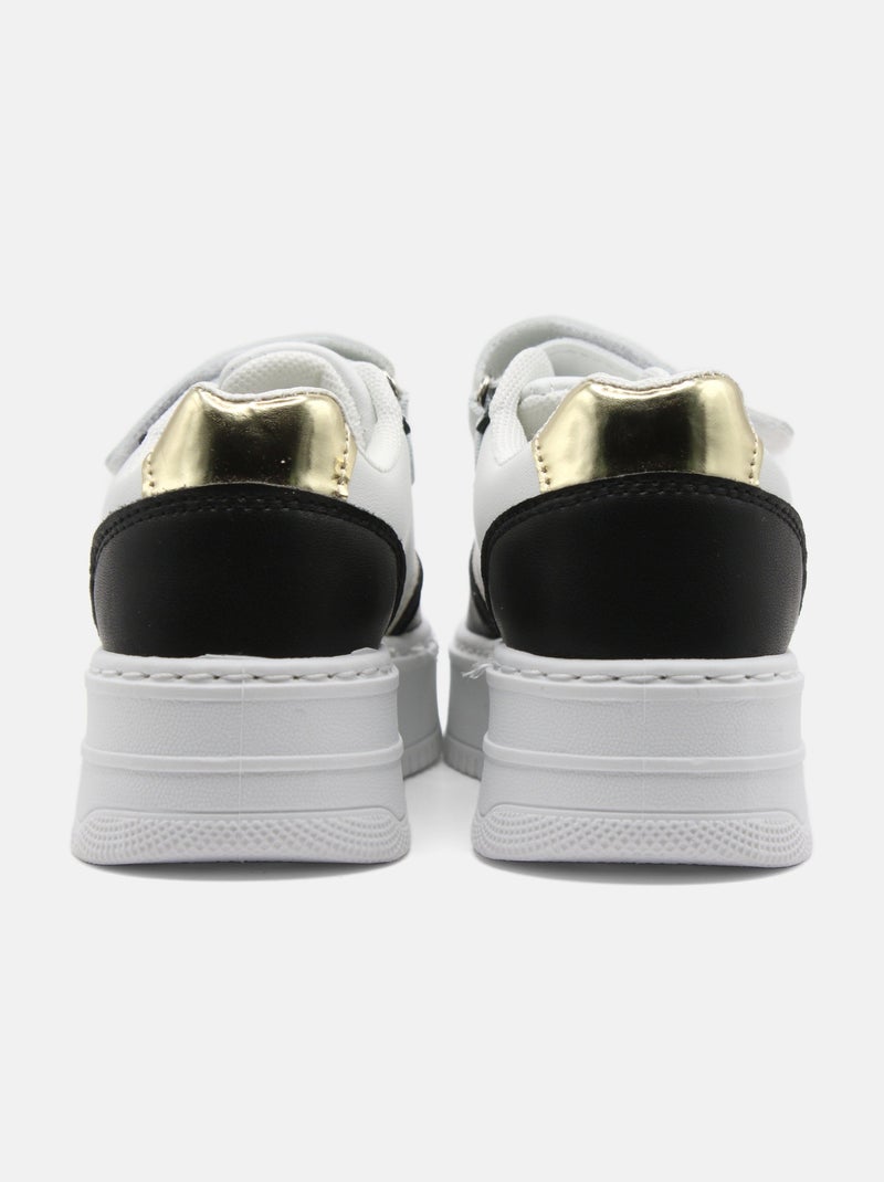 Baskets à scratch Noir Blanc - Kiabi