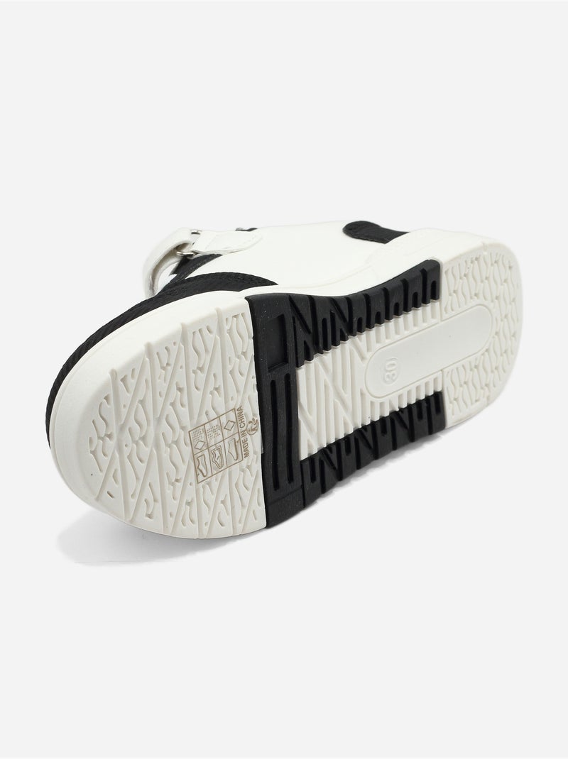 Baskets à scratch Noir Blanc - Kiabi