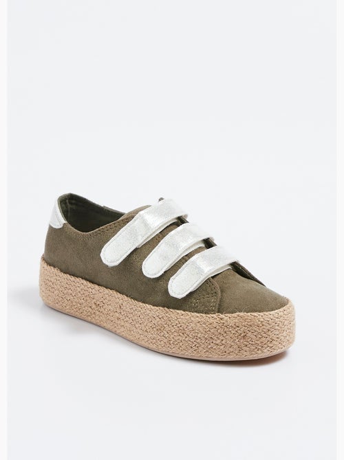 Baskets à scratch semelle compensées corde - AFIBEL - Kiabi