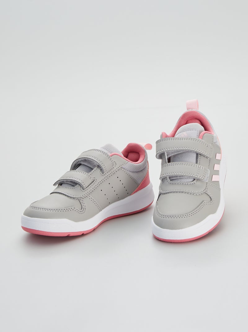 Baskets à scratchs 'adidas Tensaur' gris/rose - Kiabi