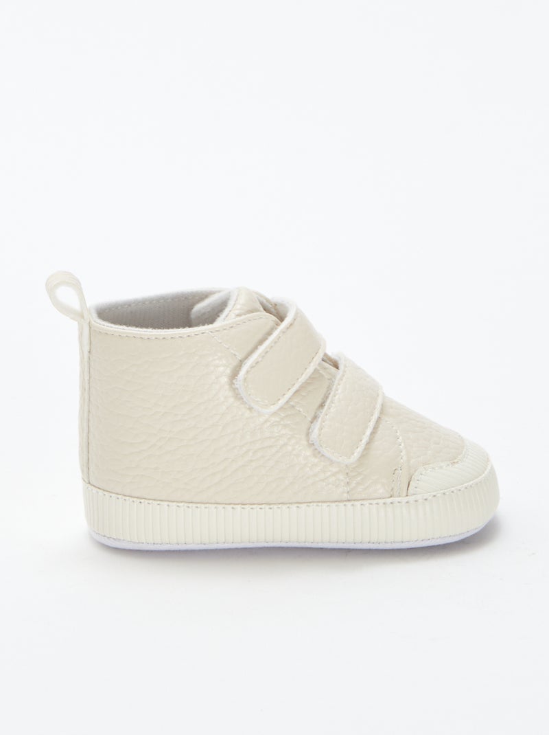 Baskets à scratchs BEIGE - Kiabi