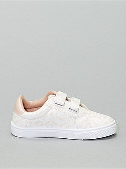 Baskets à scratchs 'flamant rose' - Kiabi