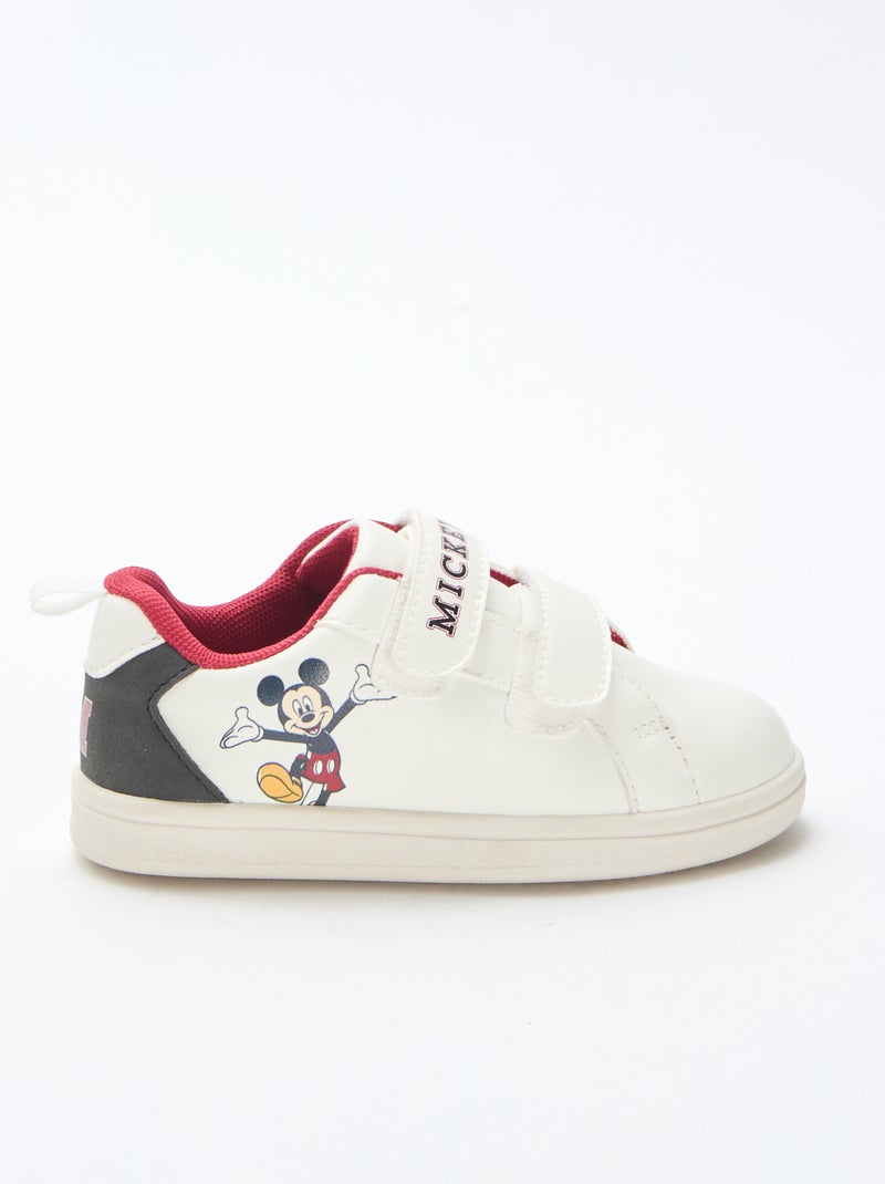 Baskets à scratchs 'Mickey' 'Disney' Blanc - Kiabi