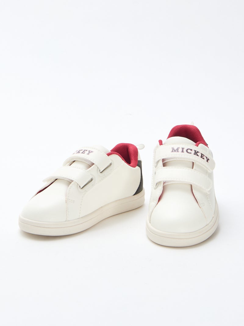 Baskets à scratchs 'Mickey' 'Disney' Blanc - Kiabi