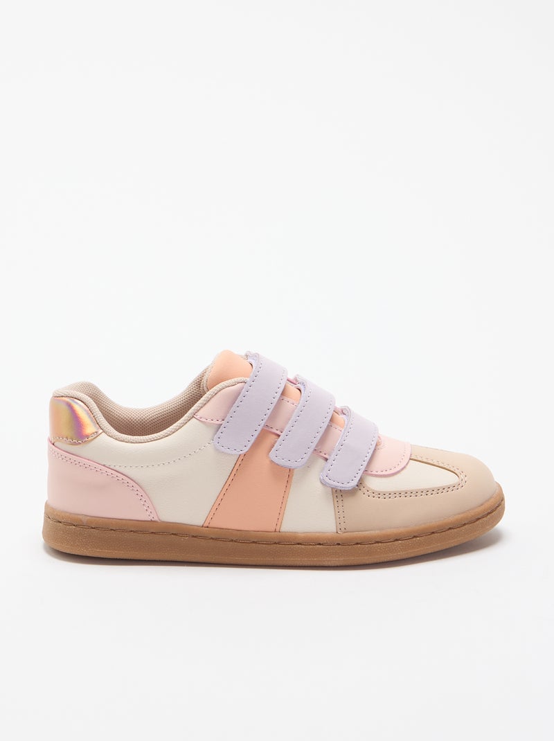 Baskets à scratchs multicolores Beige - Kiabi