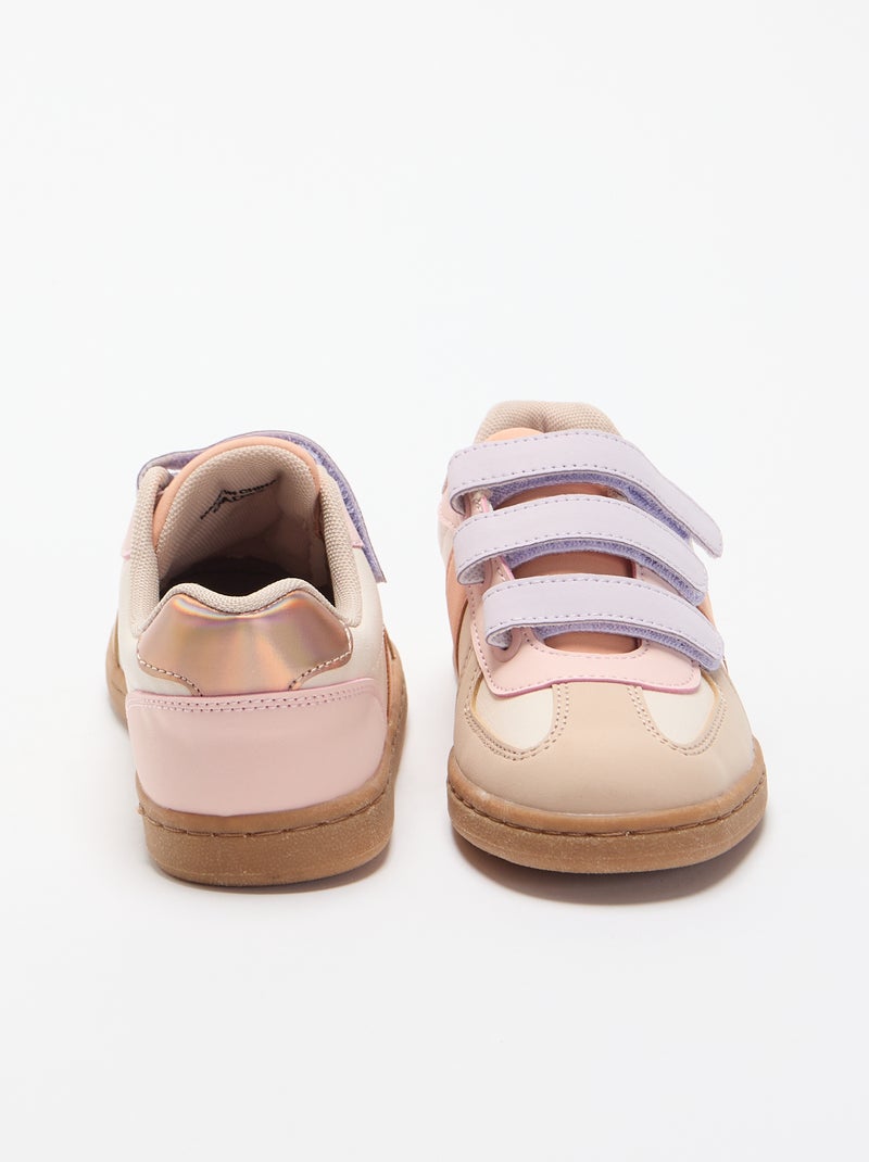 Baskets à scratchs multicolores Beige - Kiabi
