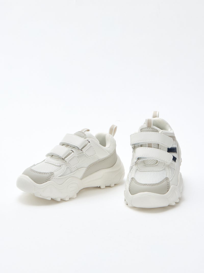 Baskets à semelle épaisse Gris - Kiabi