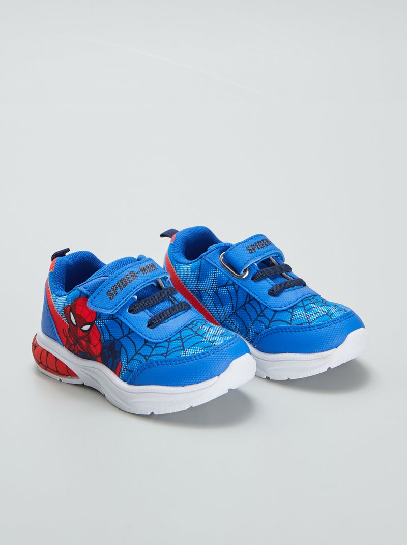 Baskets à semelle lumineuse 'Spider-man' Bleu - Kiabi
