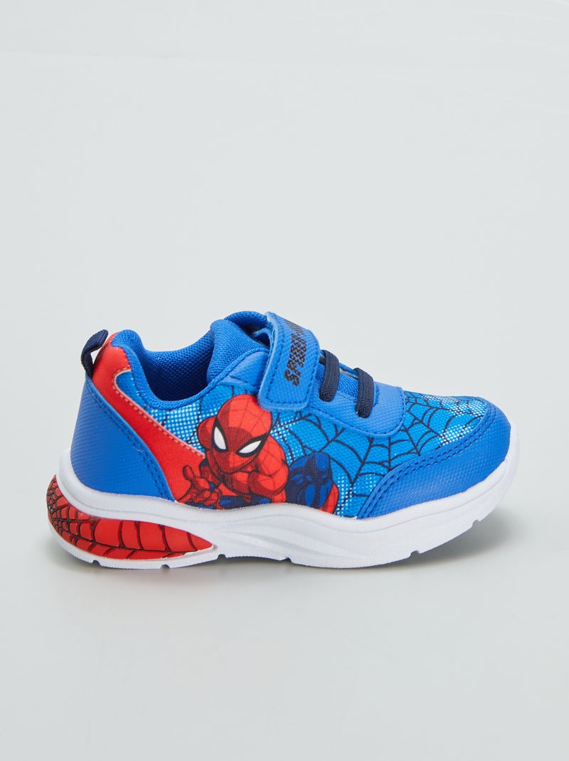 Baskets à semelle lumineuse 'Spider-man' Bleu - Kiabi