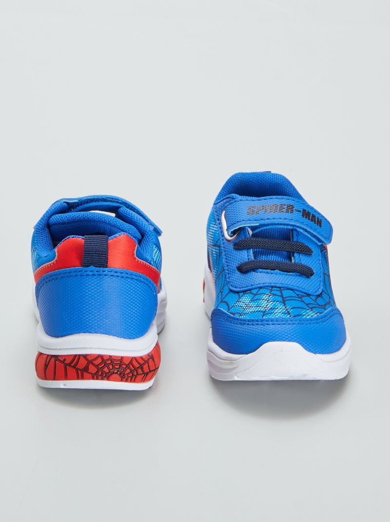Baskets à semelle lumineuse 'Spider-man' Bleu - Kiabi