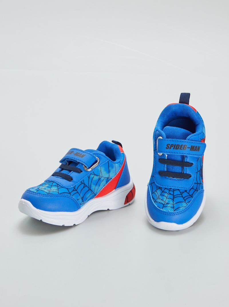 Baskets à semelle lumineuse 'Spider-man' Bleu - Kiabi