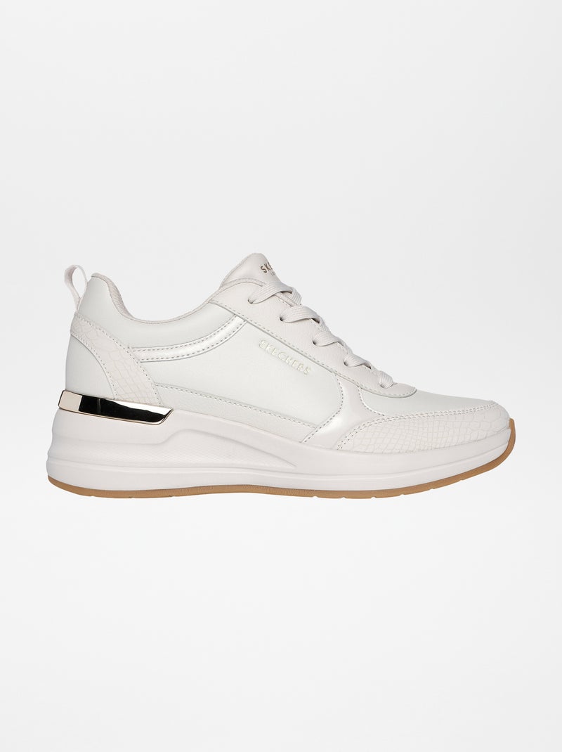 Baskets à semelles compensées 'Skechers' blanc - Kiabi