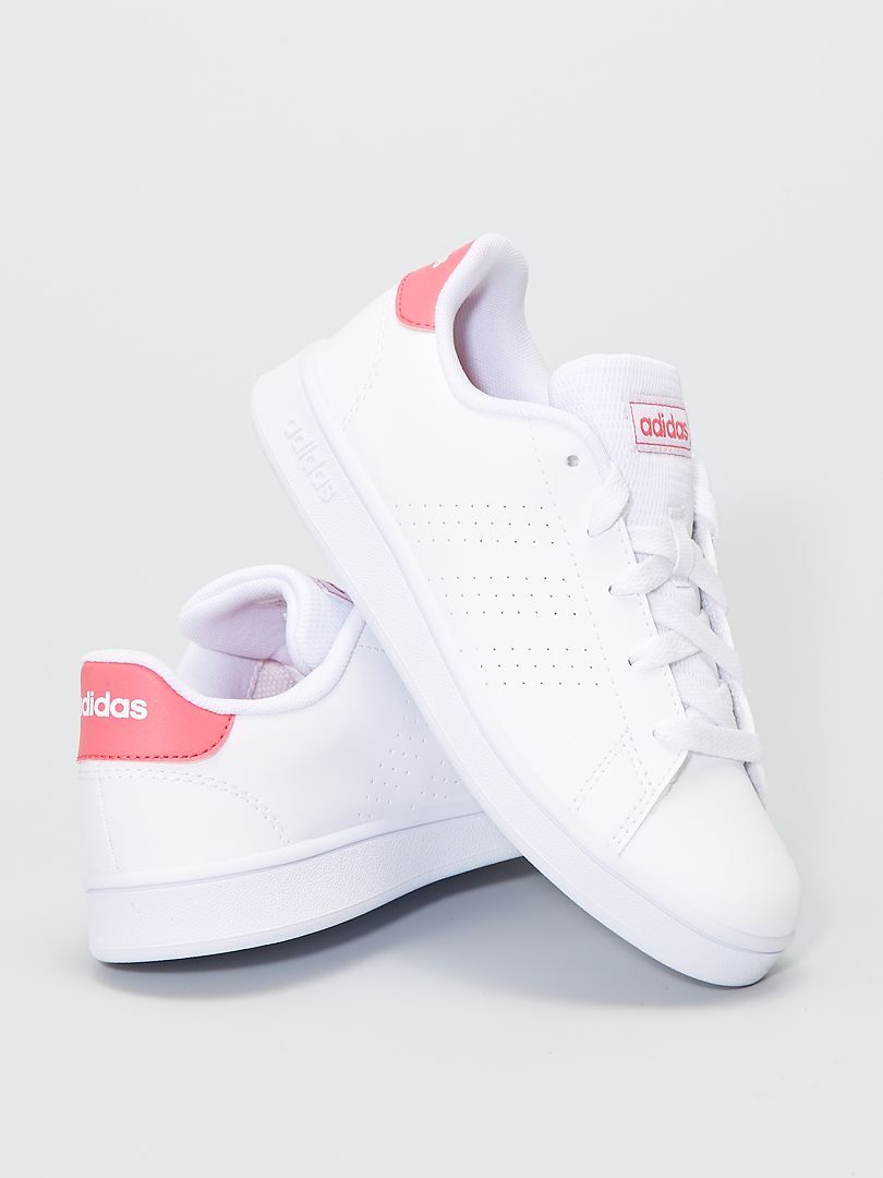 Baskets blanches Adidas enfant fille