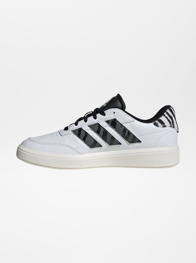 Baskets 'adidas' courtblock Blanc/Noir - Kiabi