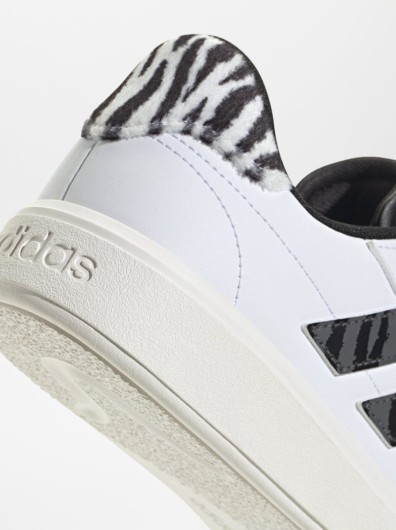 Baskets 'adidas' courtblock Blanc/Noir - Kiabi