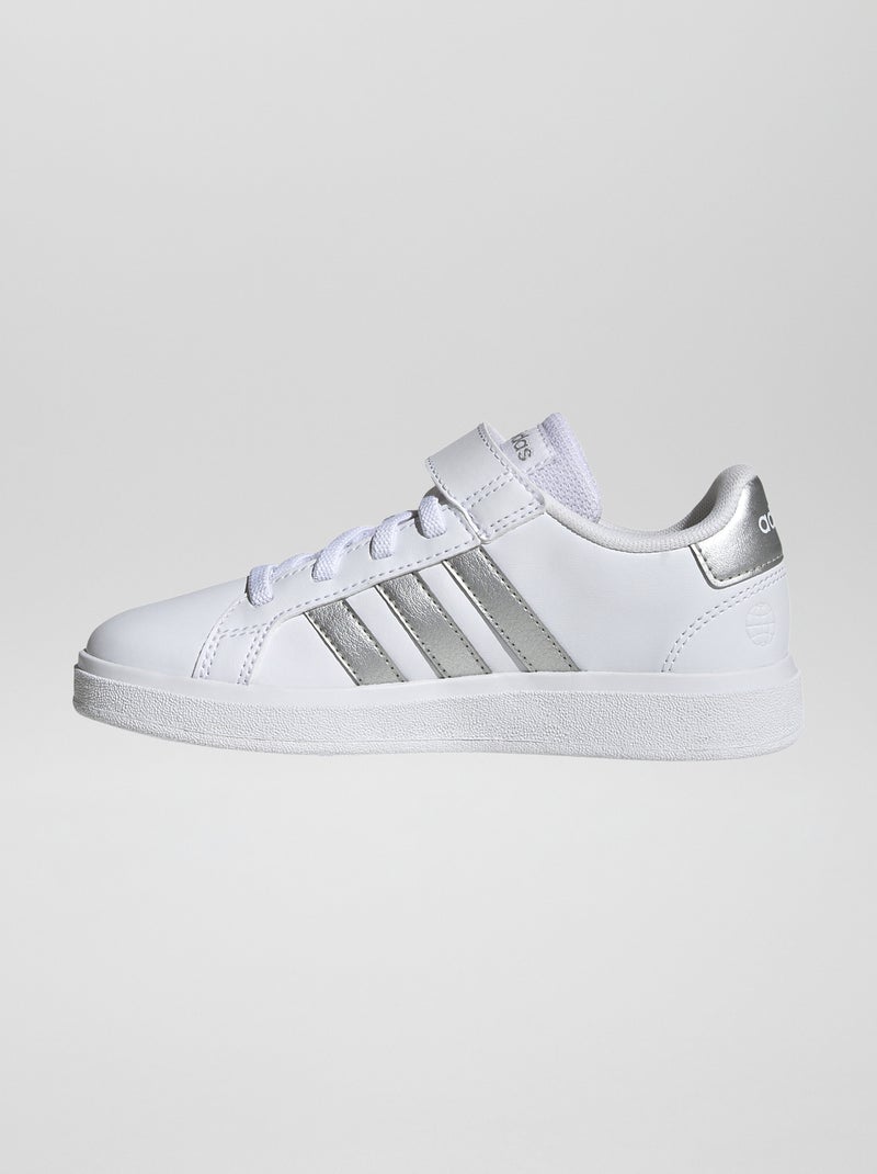 Baskets 'adidas' 'Grand court' Blanc/argenté - Kiabi