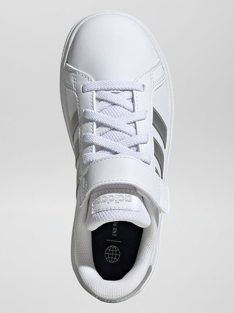 Baskets 'adidas' 'Grand court' Blanc/argenté - Kiabi