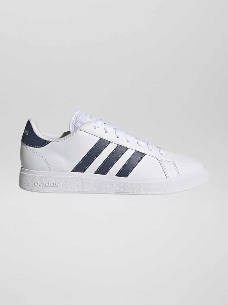 Baskets 'adidas' 'Grand court' Blanc/bleu - Kiabi