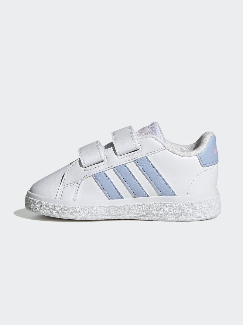 Baskets 'adidas' 'Grand court' Blanc/bleu - Kiabi