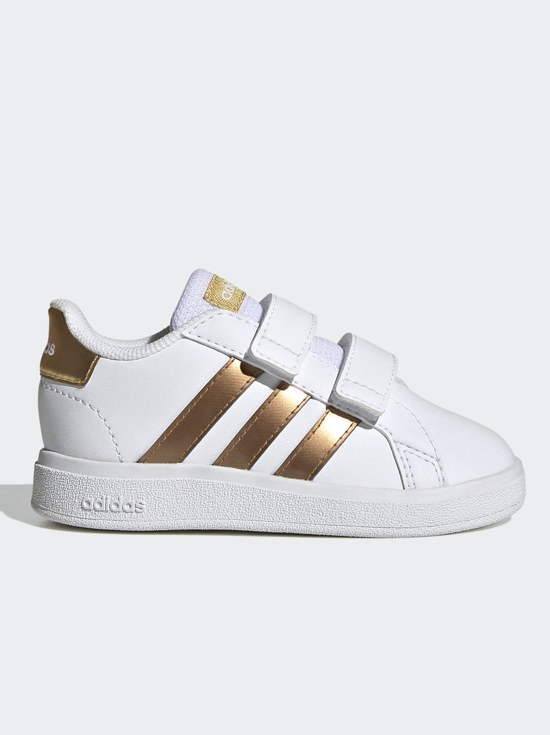 Baskets 'adidas' 'Grand court' Blanc/Or - Kiabi