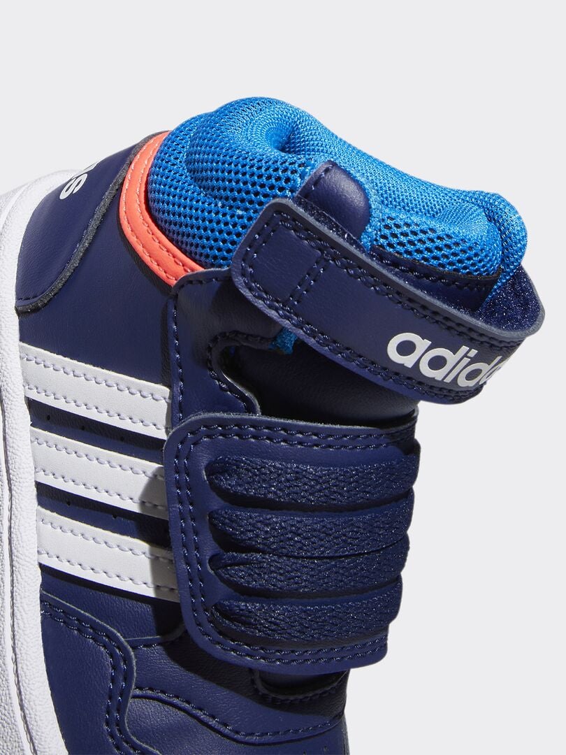 Achat chaussures Adidas Bébé Basket, vente Adidas Hoops CMF Mid - Blanc  Noir Bleu - Pirate - Basket CG5737