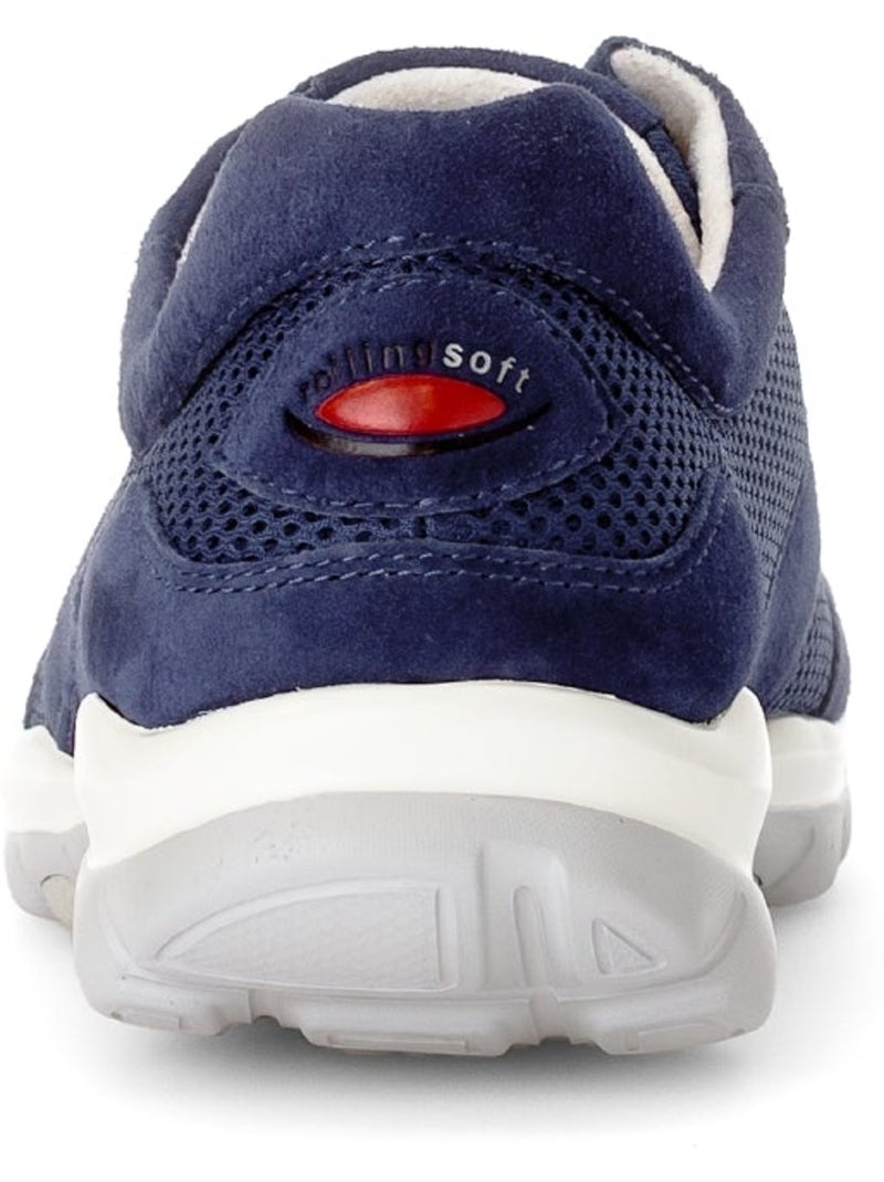 Baskets  ajourées en nubuck Bleu - Kiabi