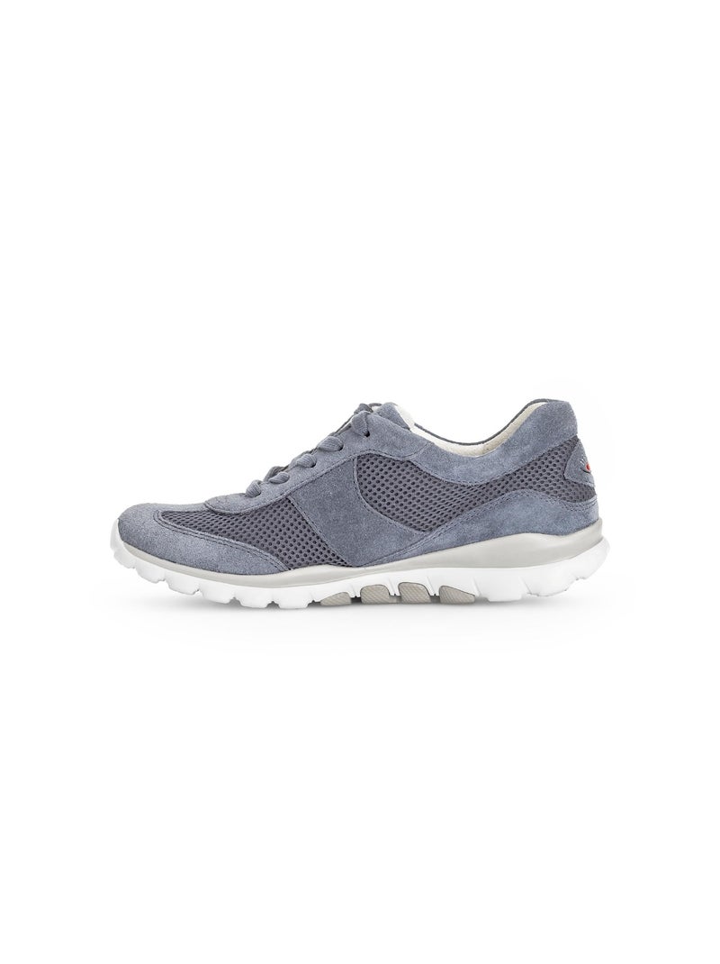 Baskets  ajourées en nubuck Bleu - Kiabi