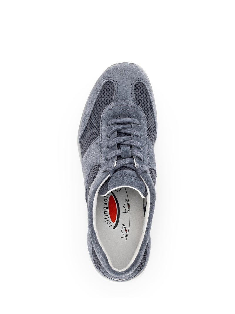 Baskets  ajourées en nubuck Bleu - Kiabi