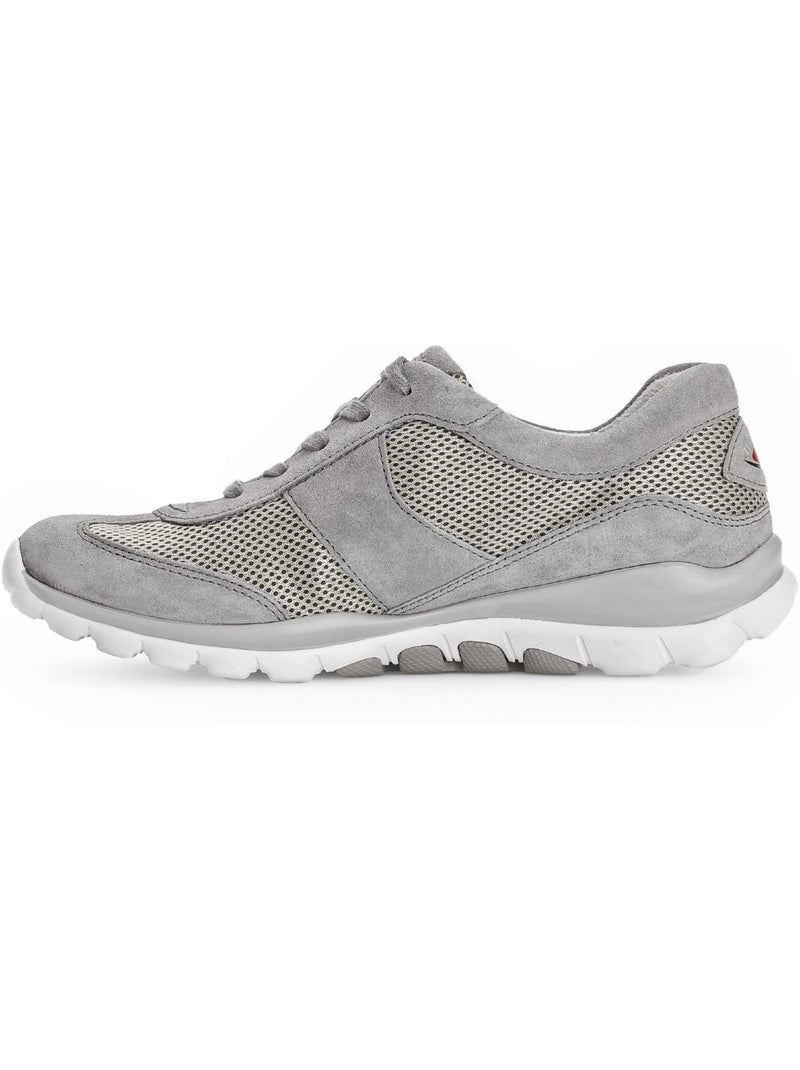 Baskets  ajourées en nubuck Gris Gris - Kiabi