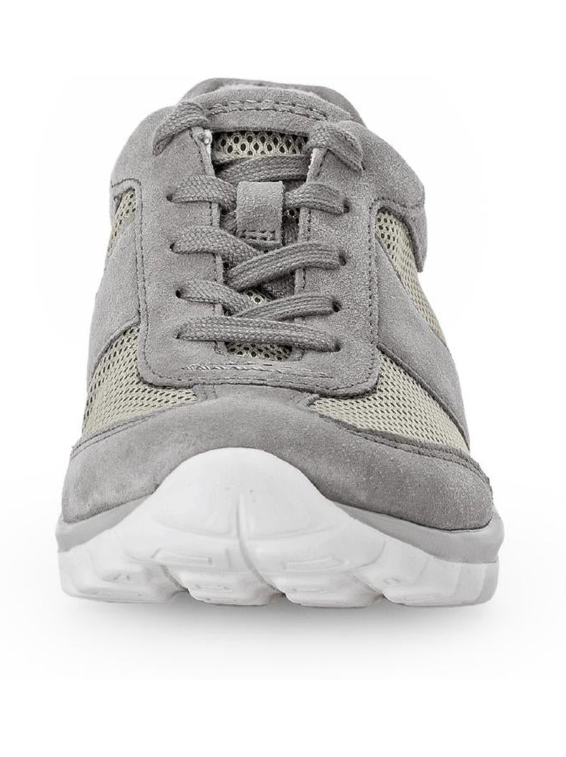 Baskets  ajourées en nubuck Gris Gris - Kiabi