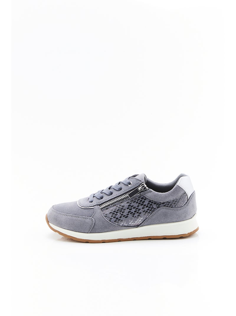 Baskets Amortyl détails animaliers - Damart Gris - Kiabi