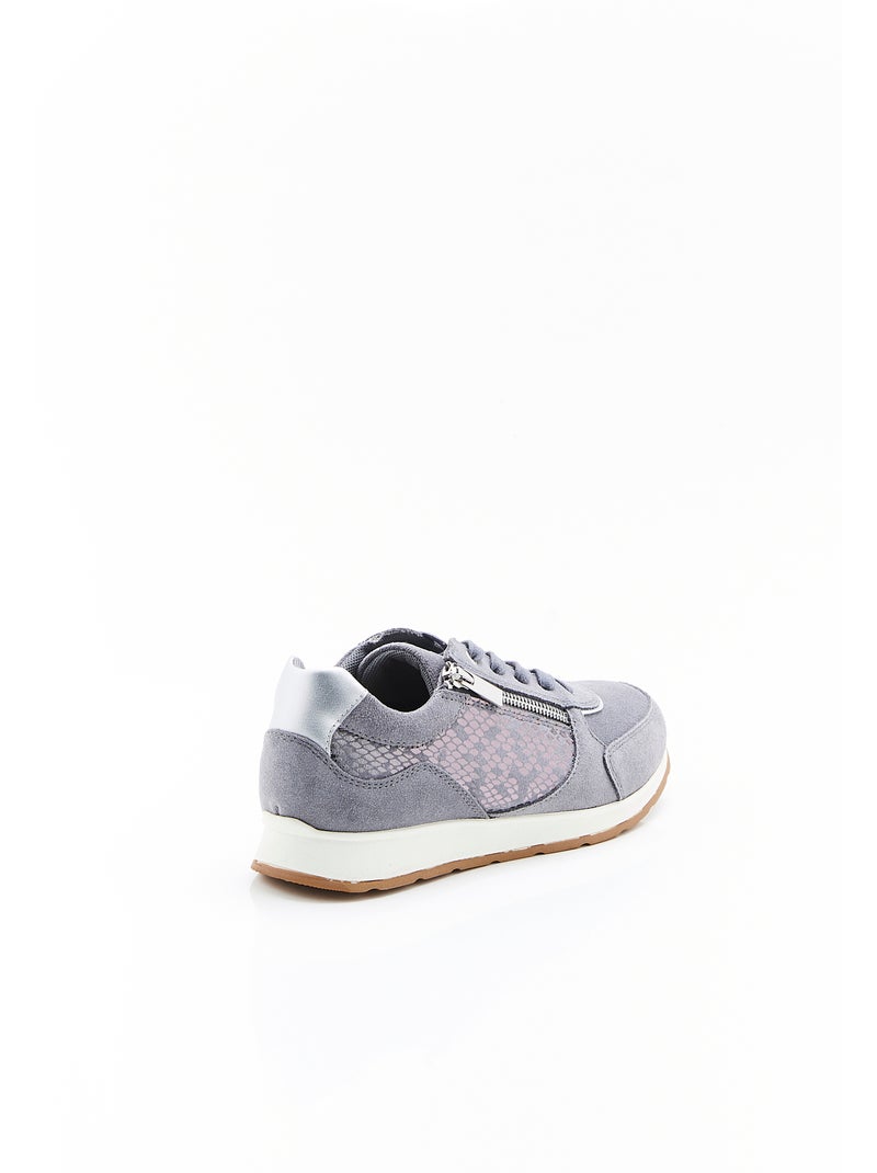 Baskets Amortyl détails animaliers - Damart Gris - Kiabi