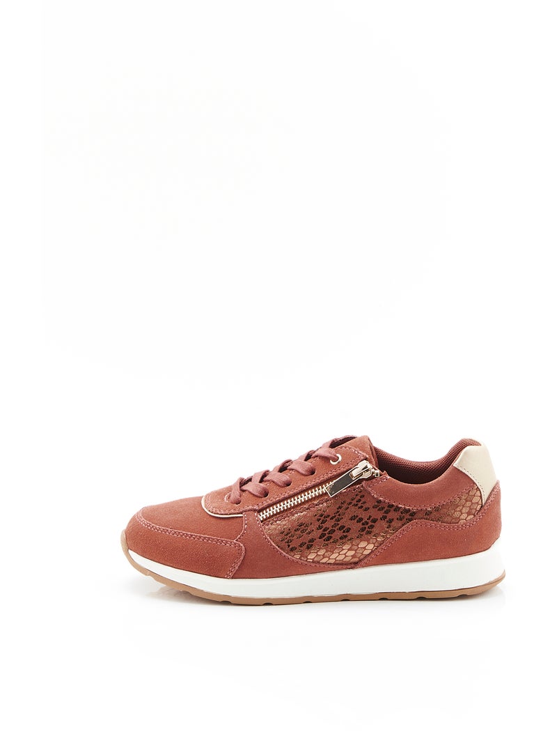 Baskets Amortyl détails animaliers - Damart Orange - Kiabi