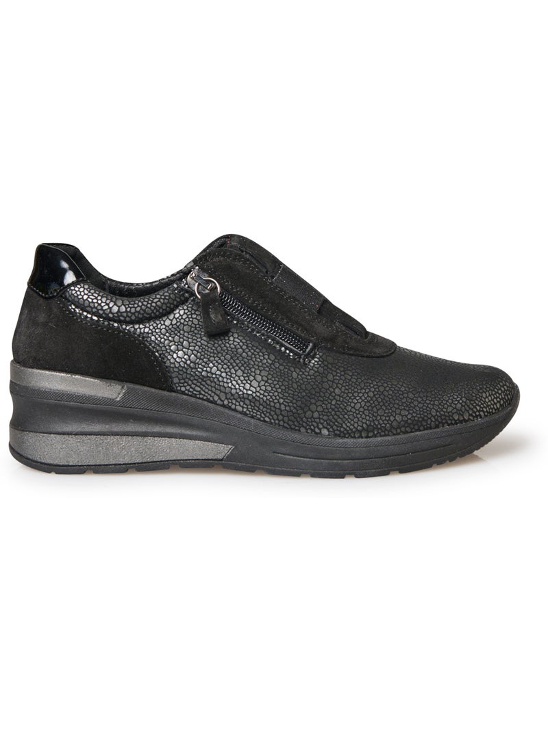 Baskets avec élastiques et zip - PEDICONFORT Noir Noir - Kiabi