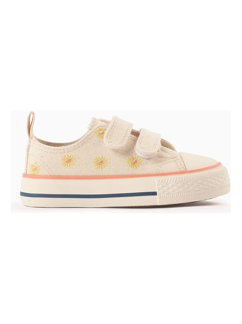 Baskets avec Fleurs Beige - Kiabi