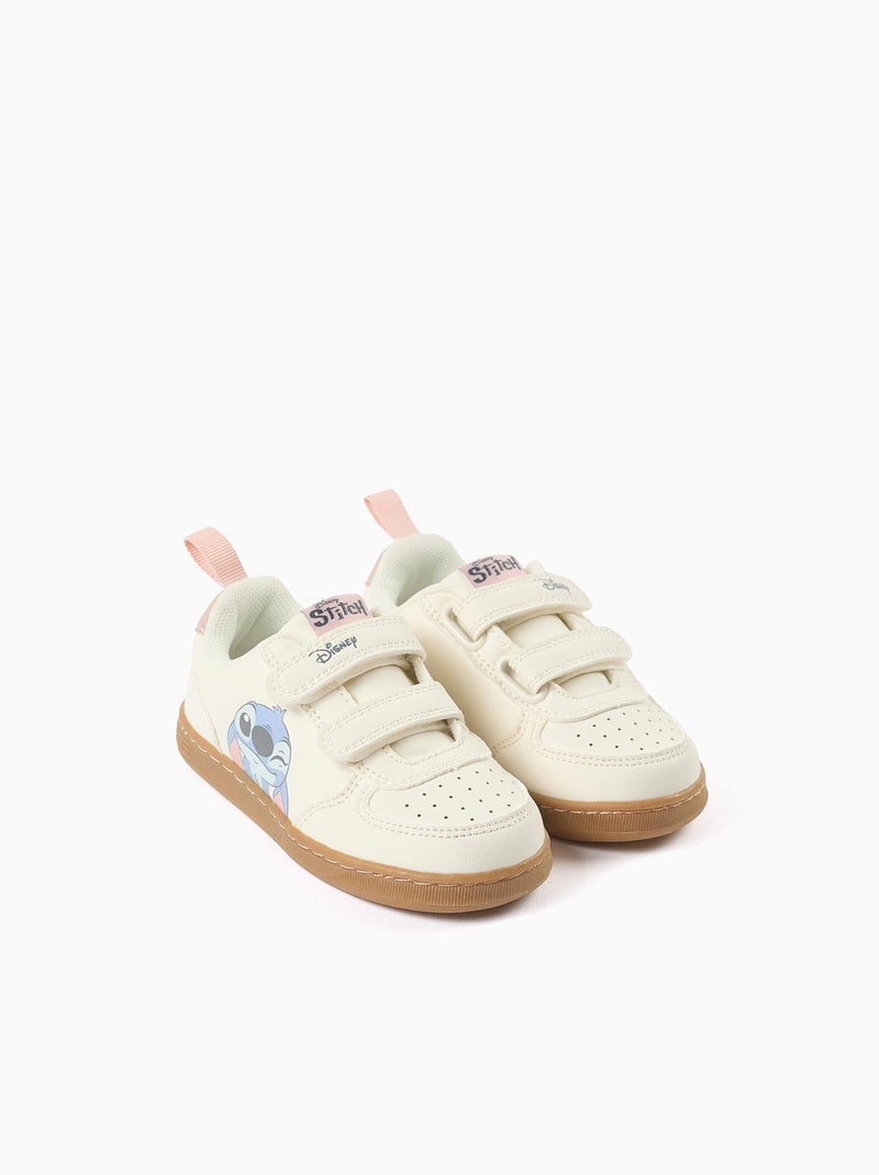 Baskets avec imprimé Stitch et brides à scratch Beige clair - Kiabi