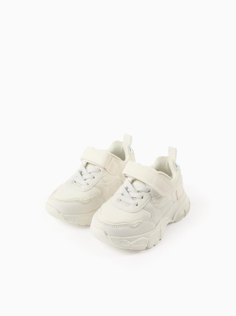 Baskets avec lacets élastiques Blanc - Kiabi