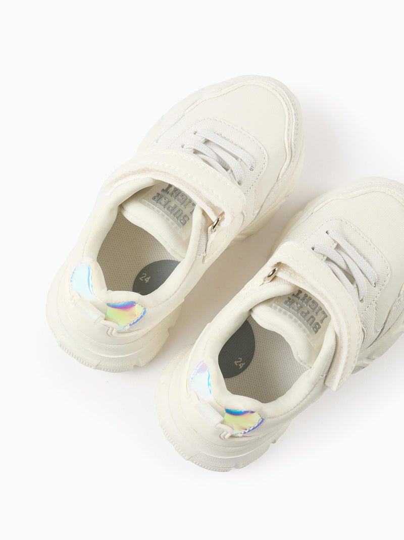 Baskets avec lacets élastiques Blanc - Kiabi