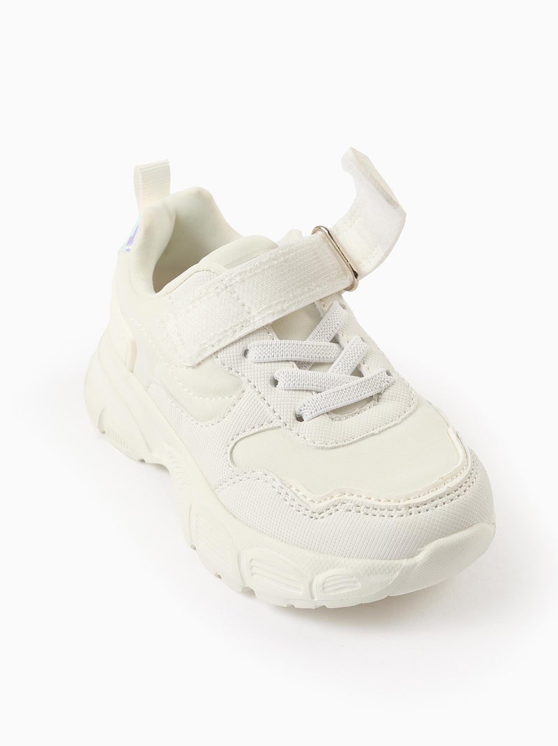 Baskets avec lacets élastiques Blanc - Kiabi