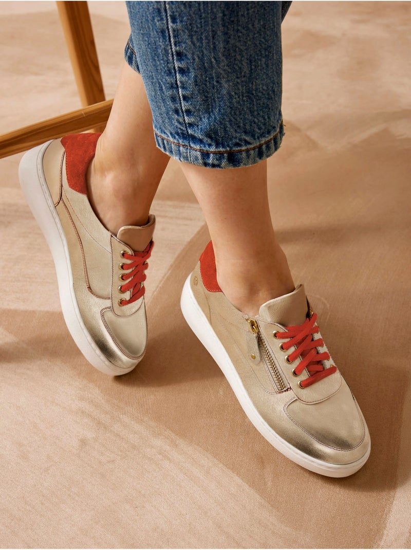 Baskets avec lacets et zip - PEDICONFORT Doré - Kiabi