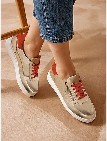 Baskets avec lacets et zip