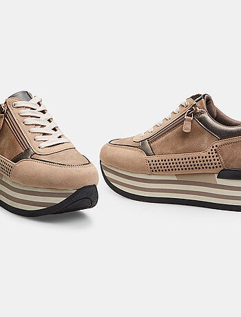 Baskets avec semelle plateforme et fermeture éclair latérale BATA