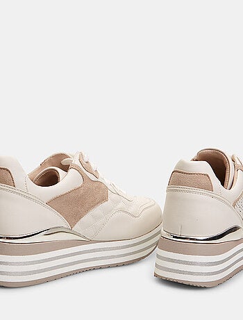 Baskets avec semelle plateforme et strass appliqués BATA