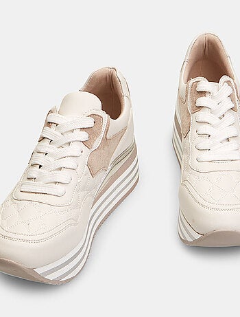 Baskets avec semelle plateforme et strass appliqués BATA