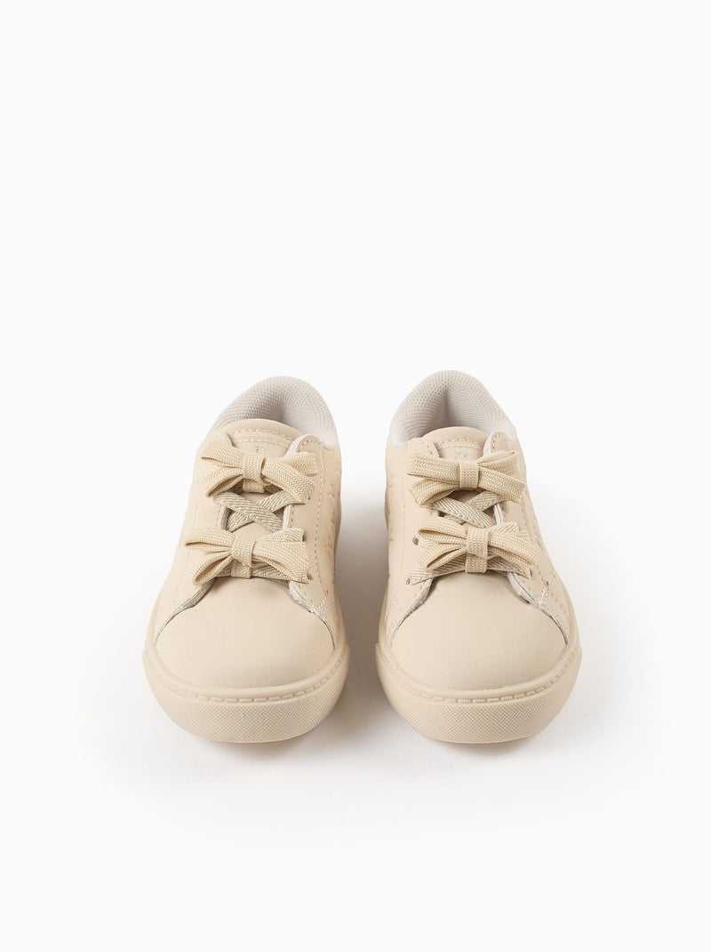 Baskets avec Texture et Nœuds Beige - Kiabi