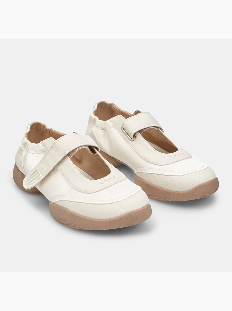 Baskets ballerines Mary Jane élastiques Bata Blanc - Kiabi