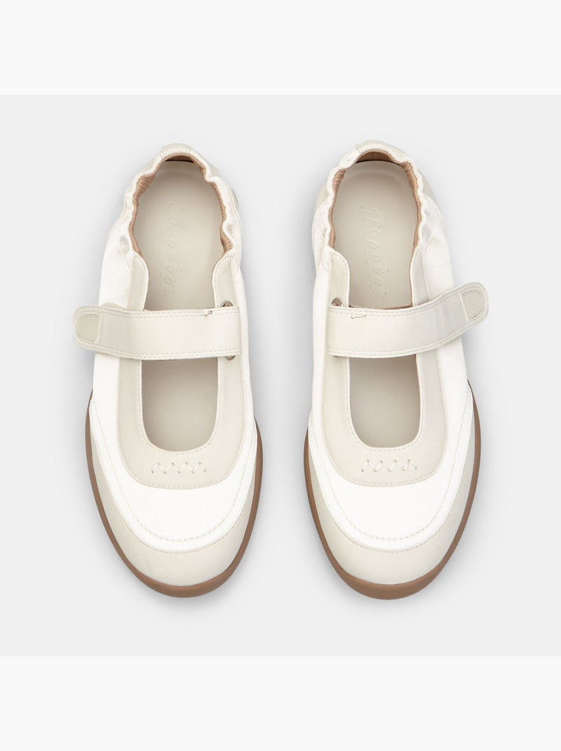 Baskets ballerines Mary Jane élastiques Bata Blanc - Kiabi