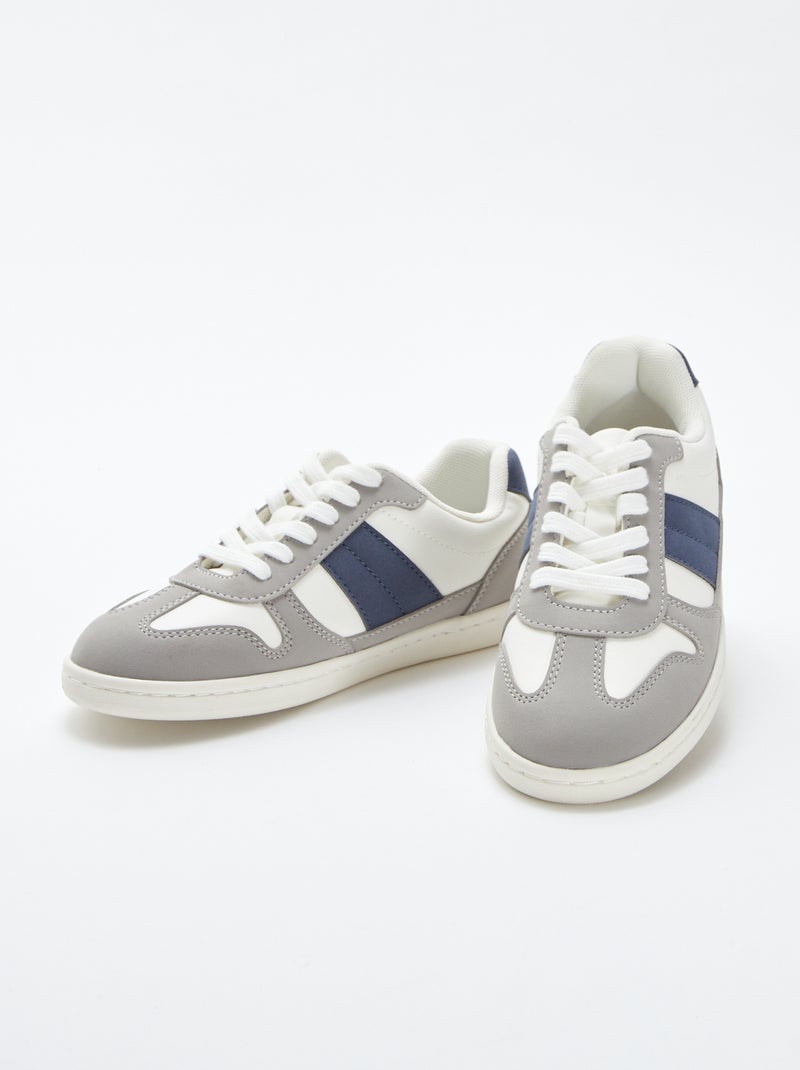 Baskets basses à lacets BLEU - Kiabi