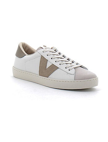 Baskets Basses à Lacets en Cuir Pour Femme