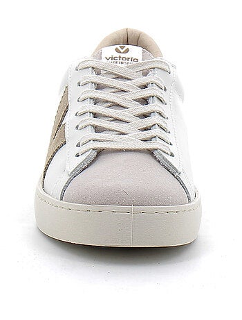 Baskets Basses à Lacets en Cuir Pour Femme